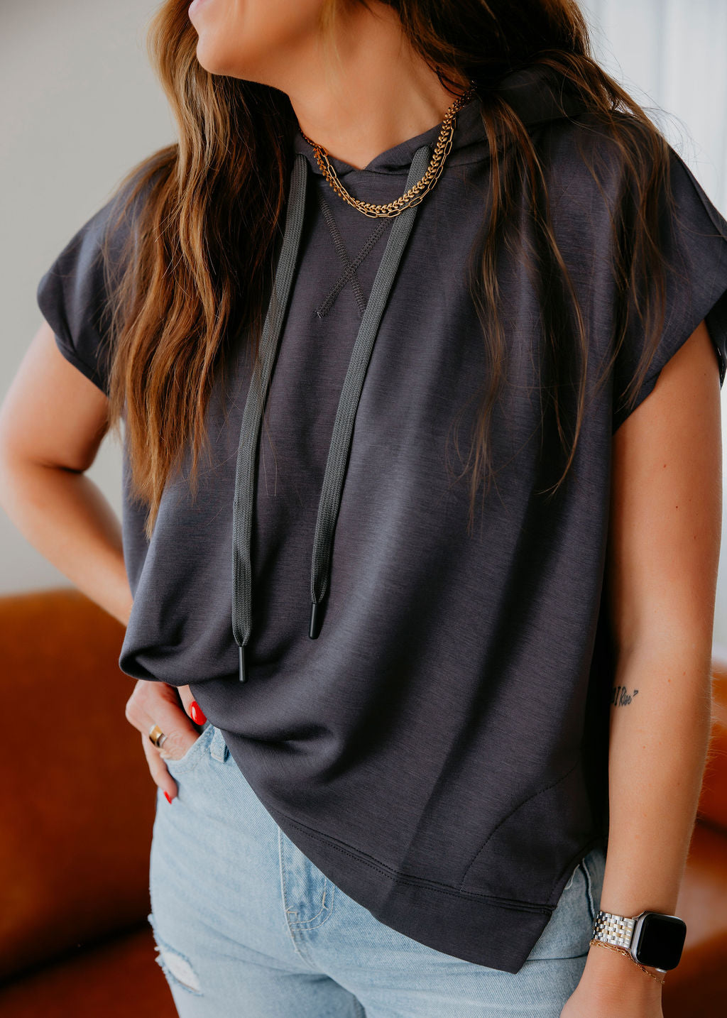 image of Retro Reset Sleeveless Hoodie
