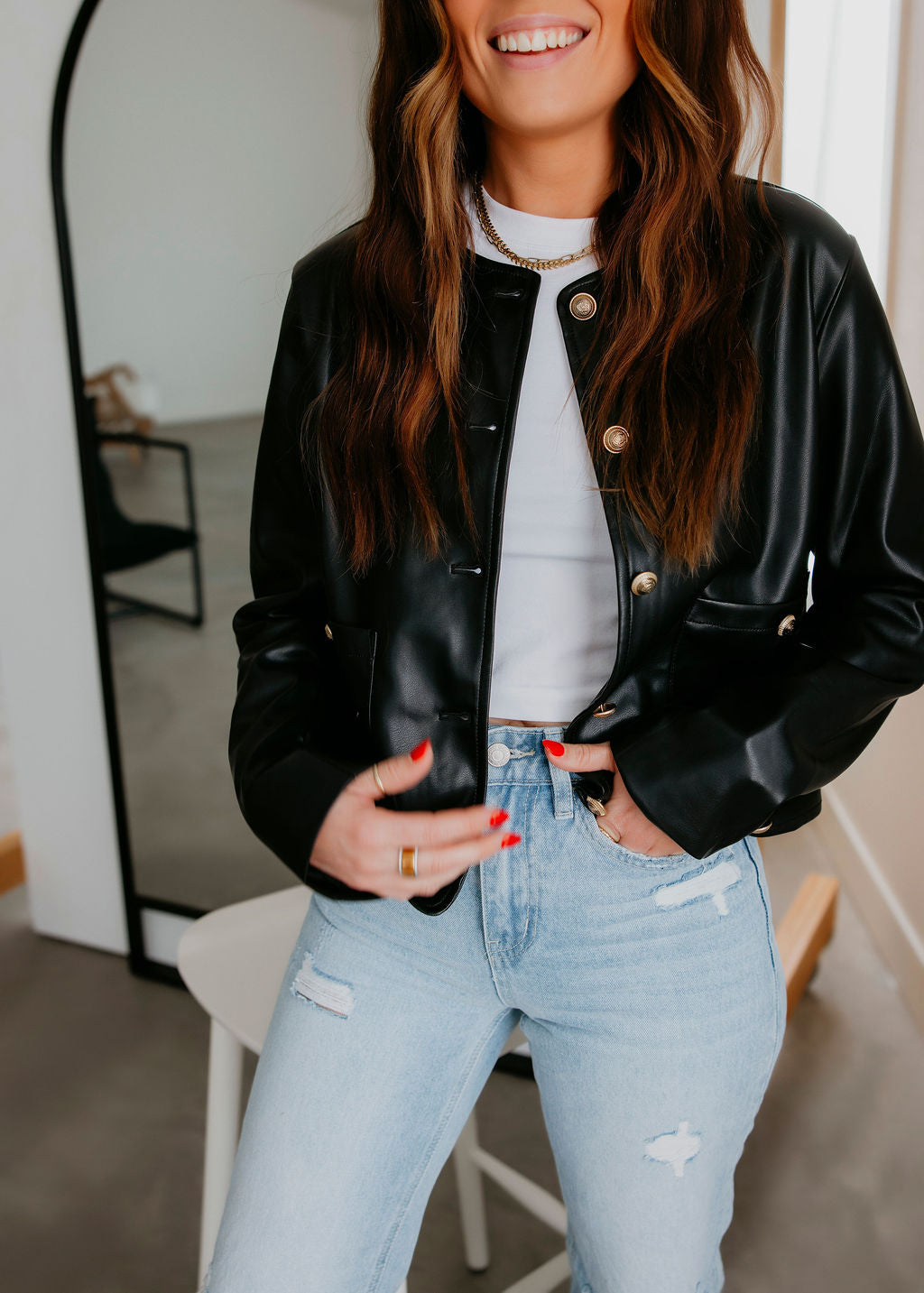 Cayli Faux Leather Jacket