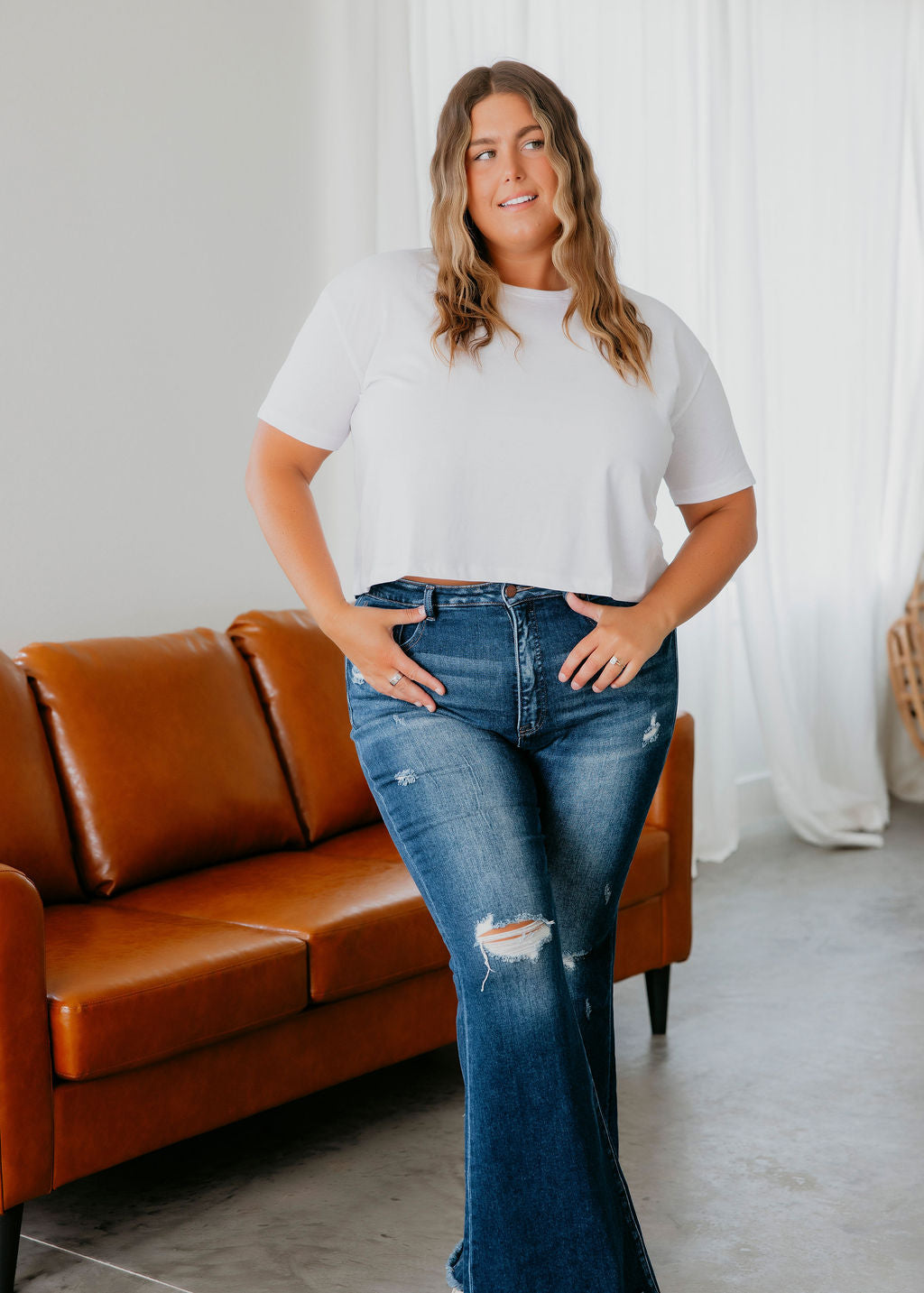 Chloe Crop Tee by Lily & Lottie