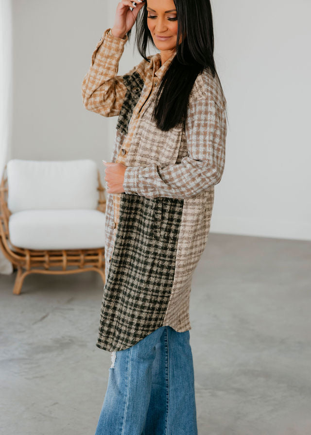 Justeena Plaid Shacket