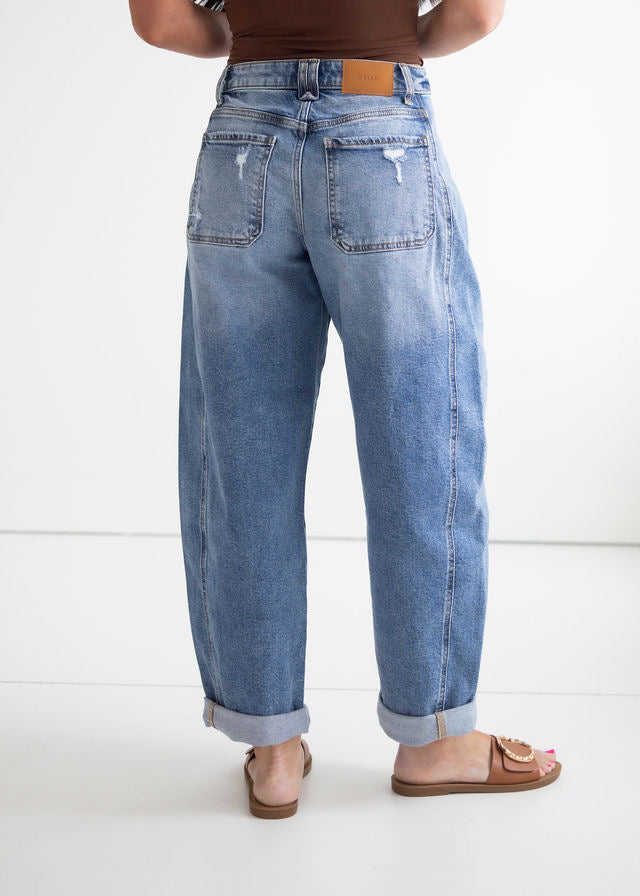 Corin Cello Cuffed Barrel Jeans