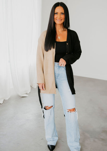 Crista Colorblock Knit Cardigan product view