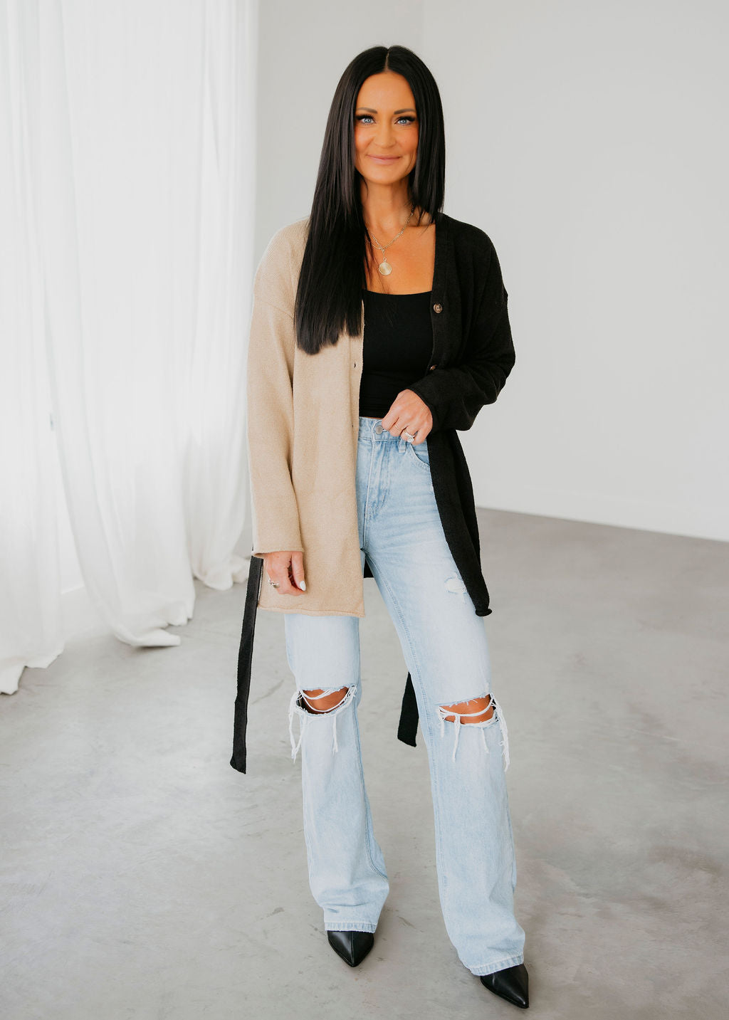 Crista Colorblock Knit Cardigan