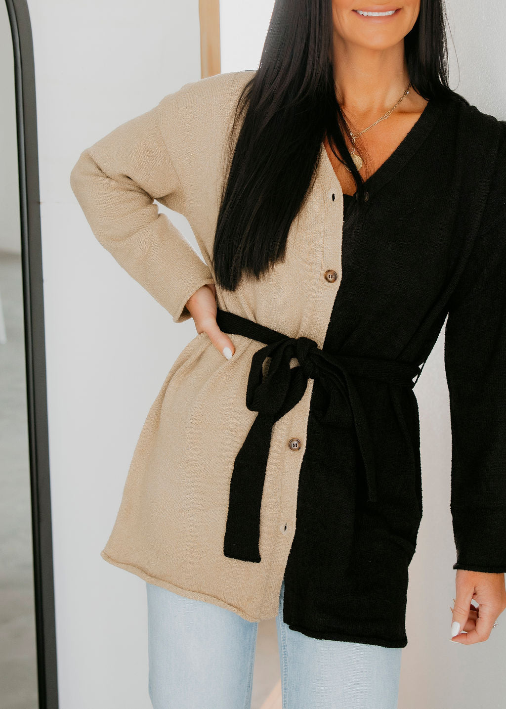 Crista Colorblock Knit Cardigan
