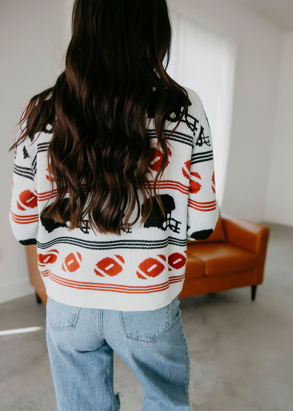 Football Knit Sweater