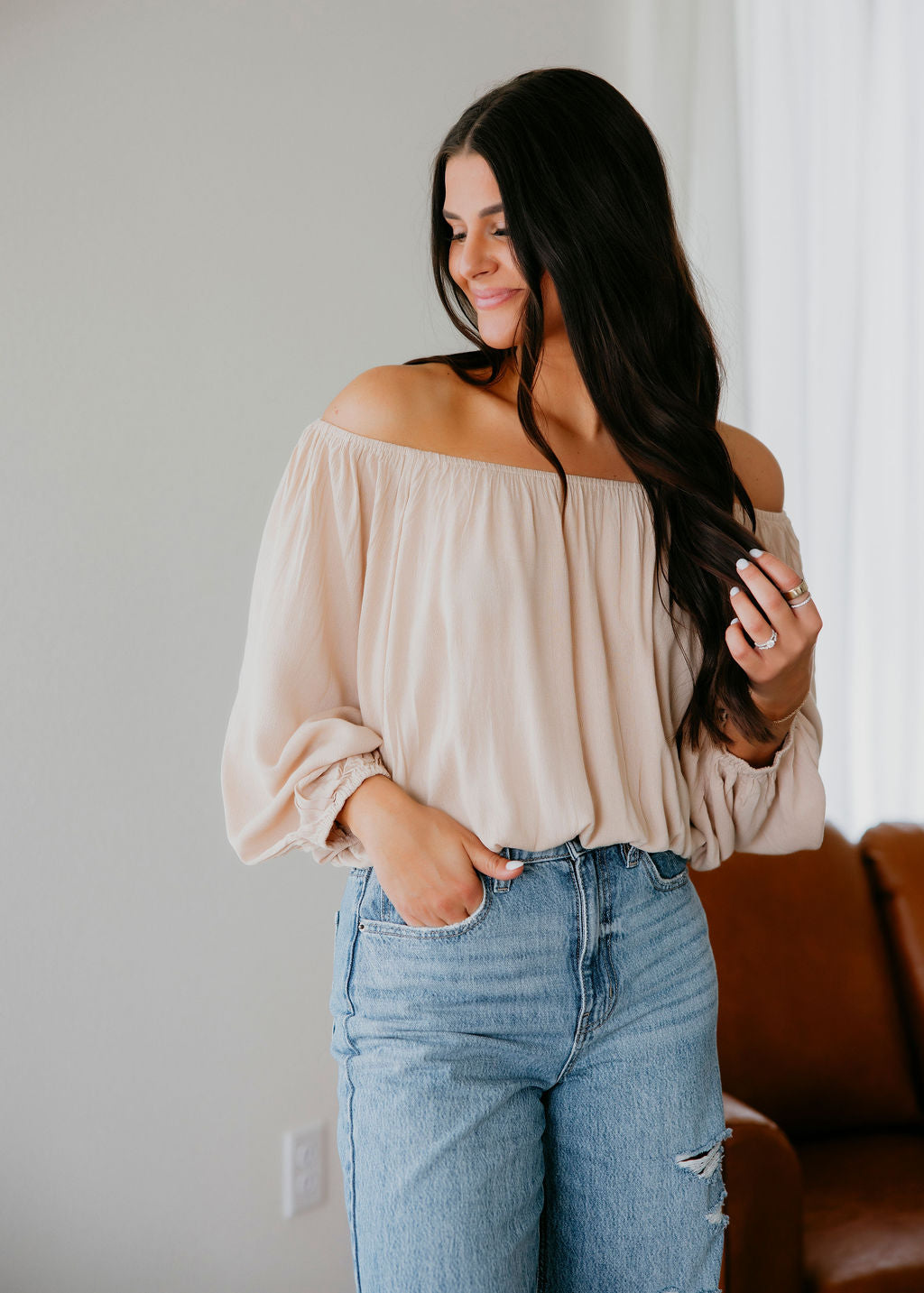 True Romance Off Shoulder Top
