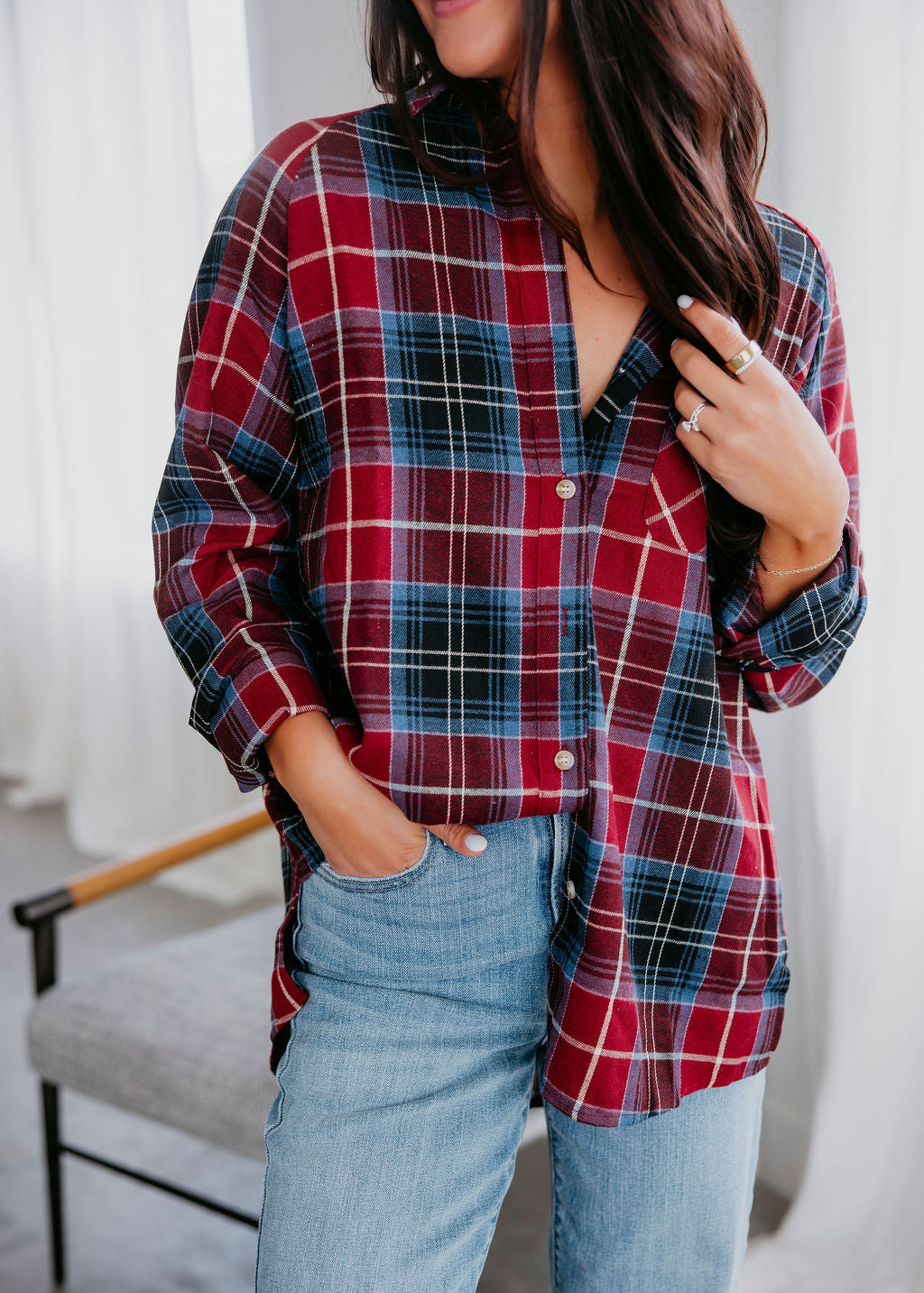 Katie Plaid Top