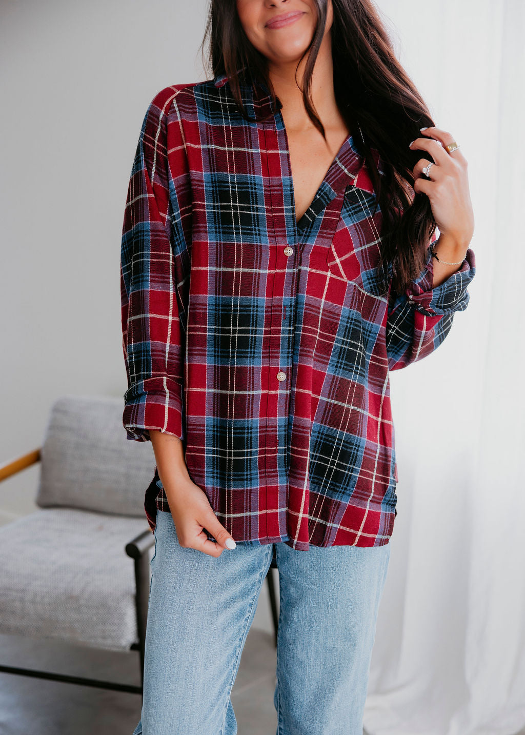 Katie Plaid Top