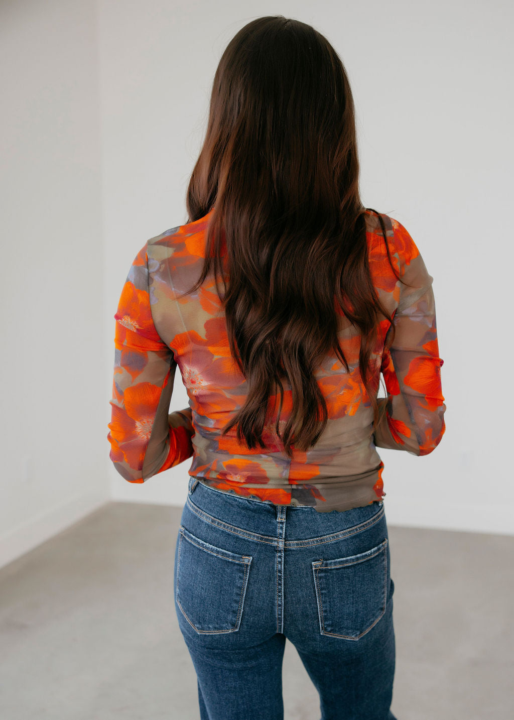 Sana Floral Mesh Long Sleeve
