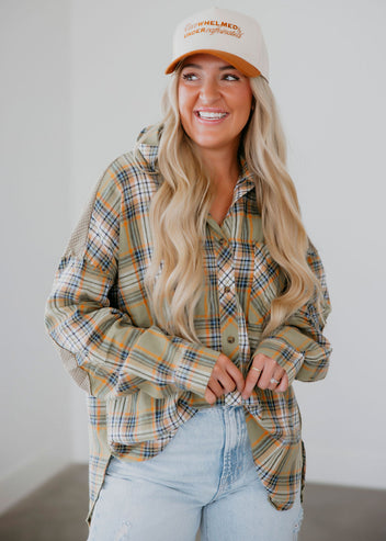 Rhegan Plaid Button Down Top