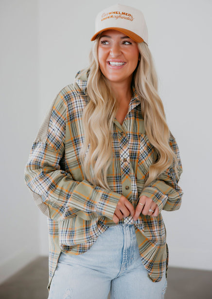 Rhegan Plaid Button Down Top product view