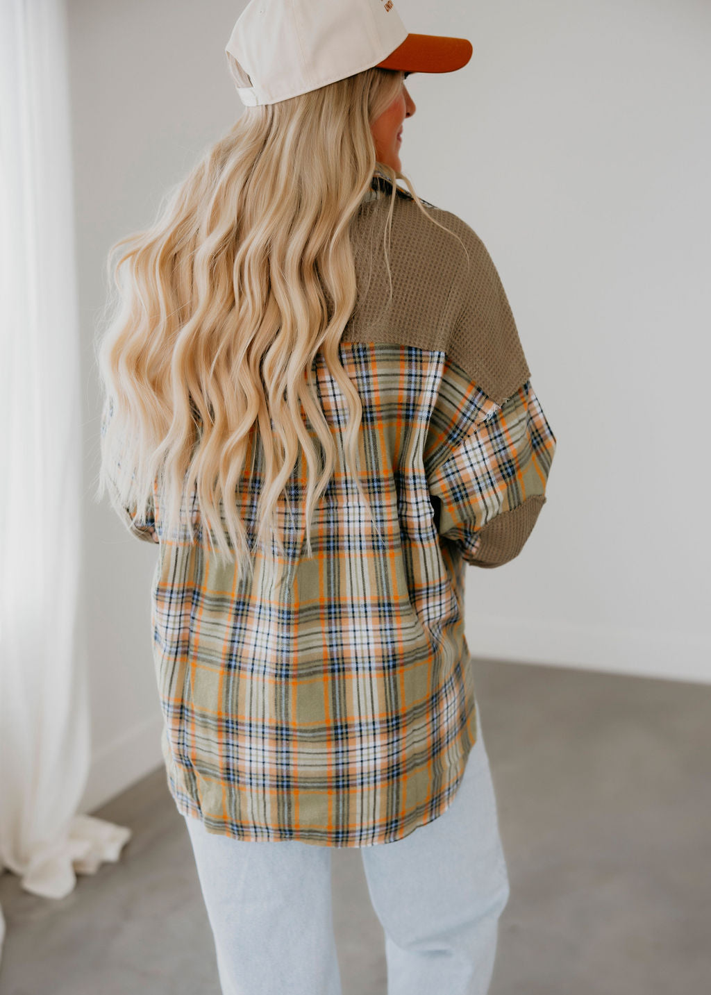 Rhegan Plaid Button Down Top
