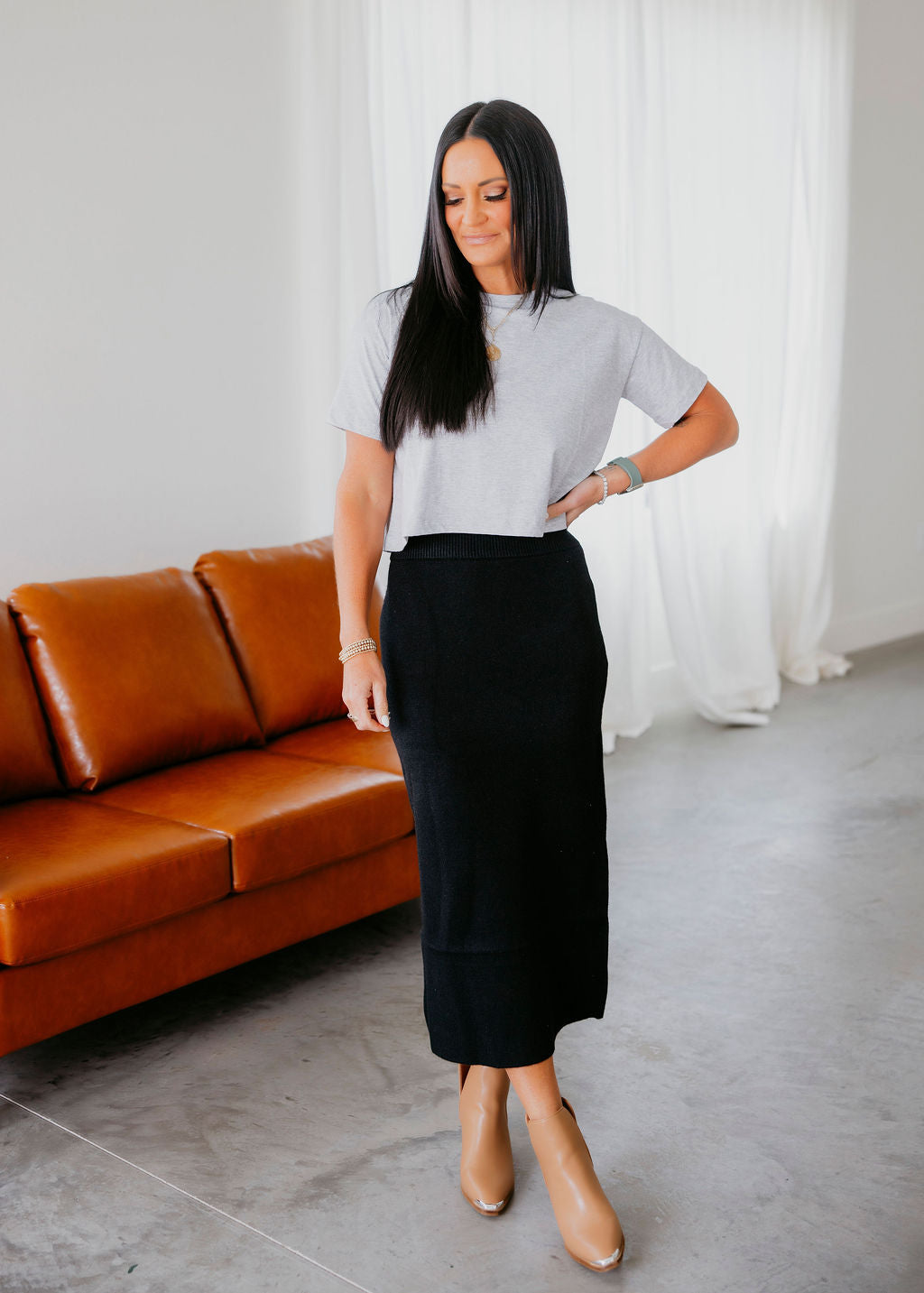 Hadleigh Midi Sweater Skirt