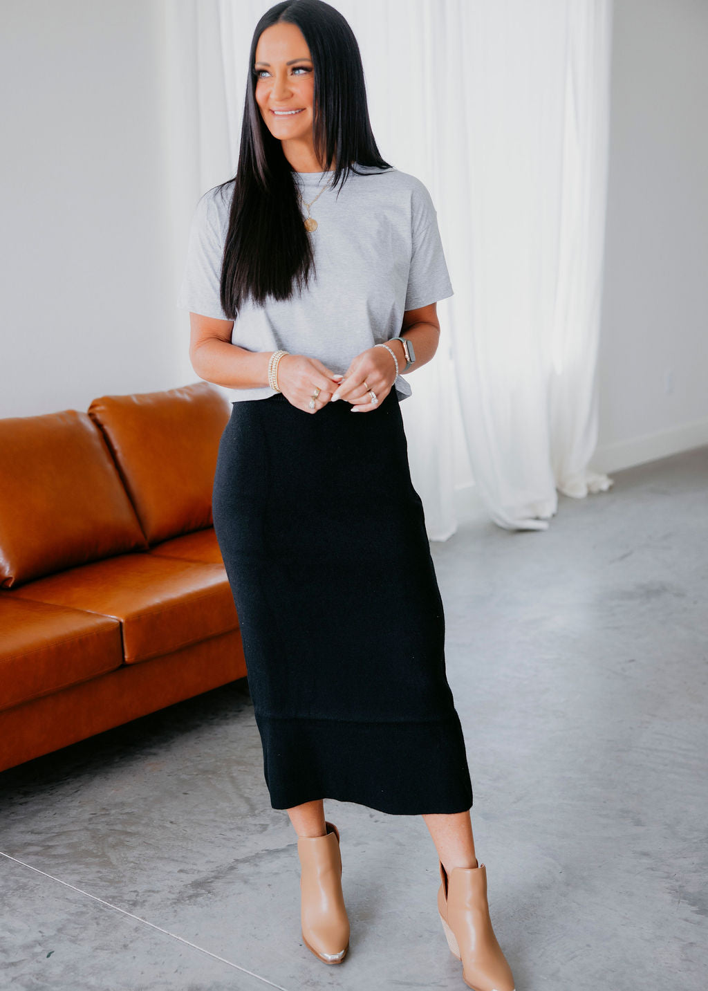 Hadleigh Midi Sweater Skirt