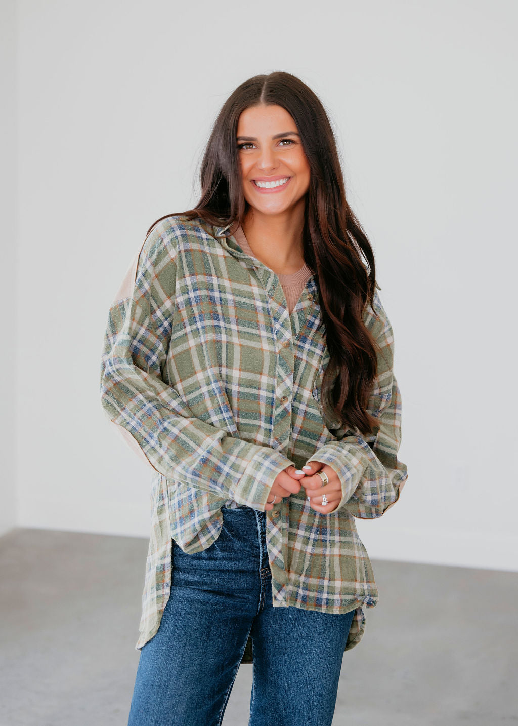 image of Santos Plaid Button Down Top