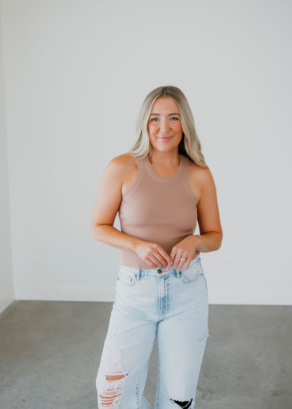 image of Lakelyn Ribbed Knit Tank