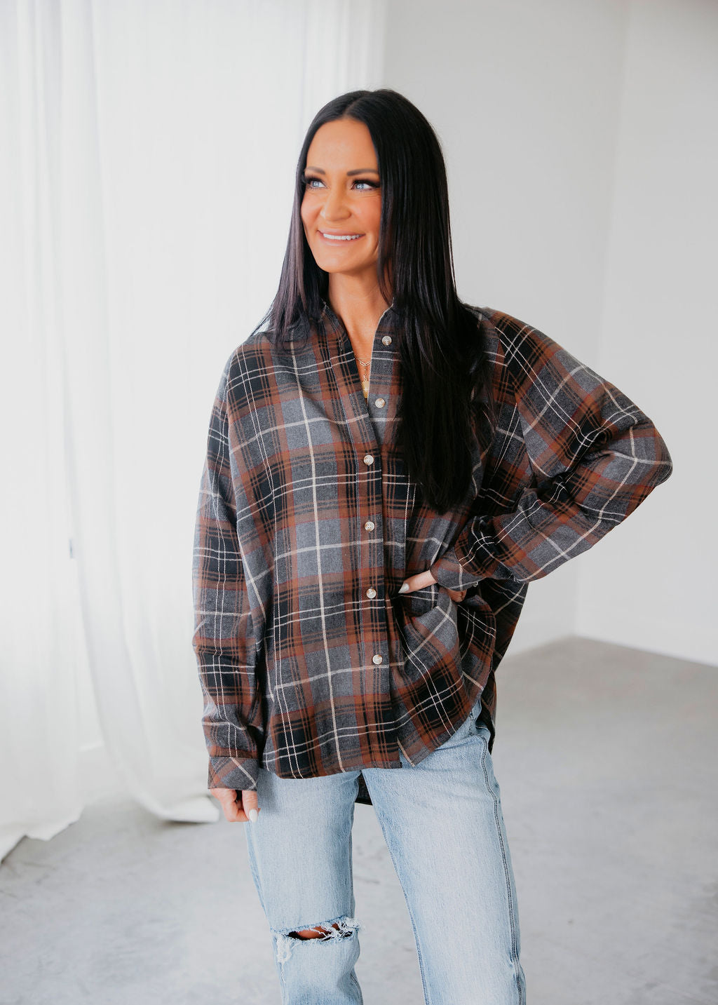 Katie Plaid Top
