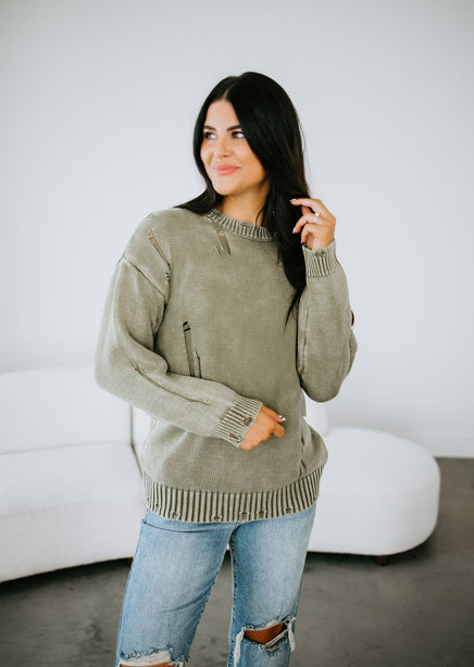 Katt Distressed Sweater