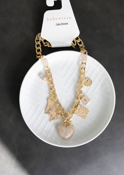 Mari Chunky Charm Necklace