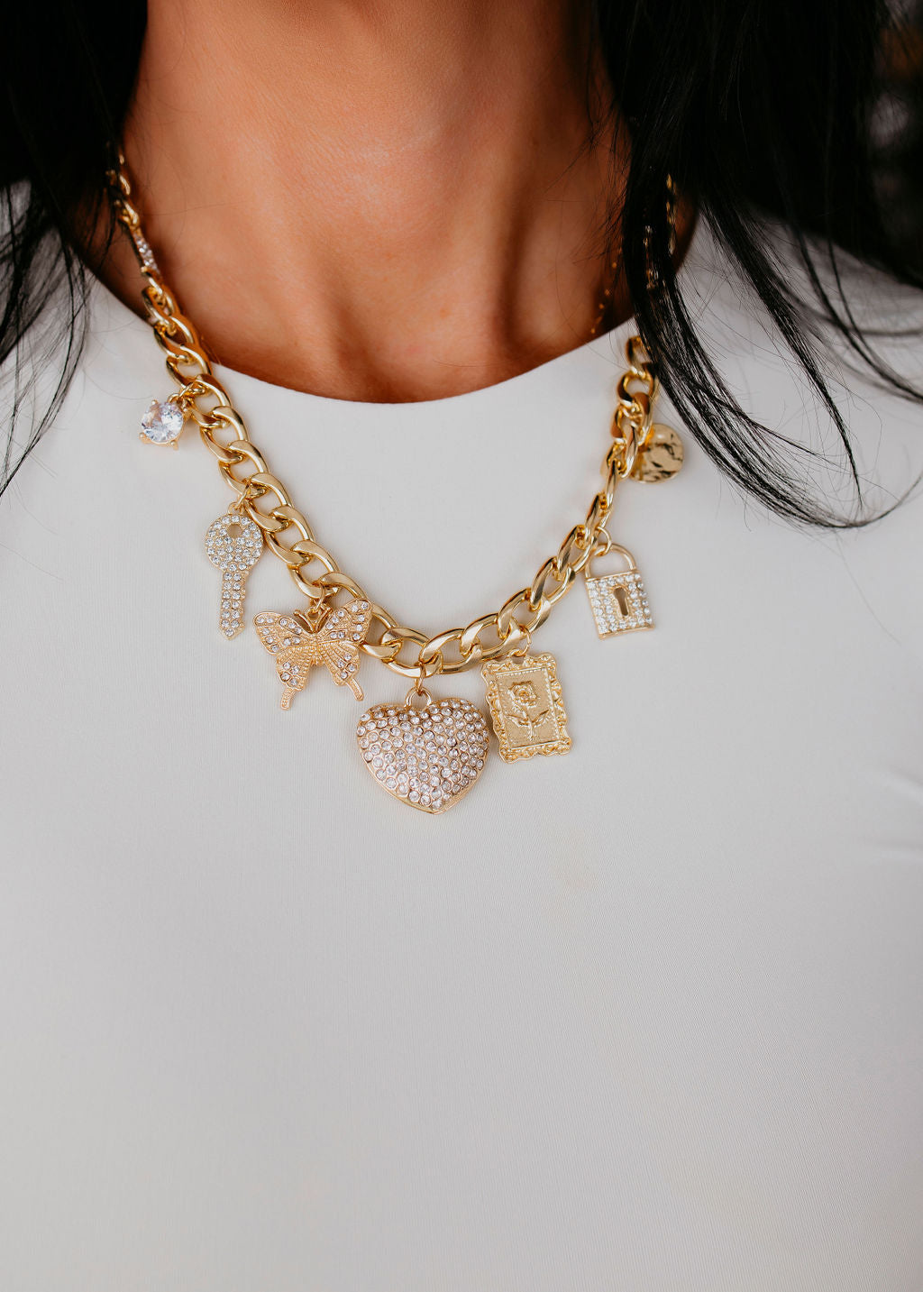 image of Mari Chunky Charm Necklace