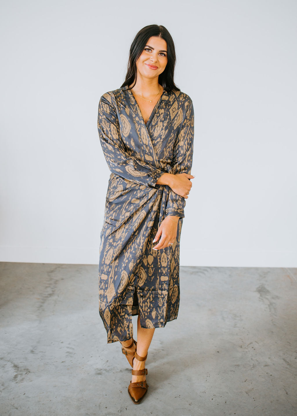 image of Johanna Printed Wrap Dress