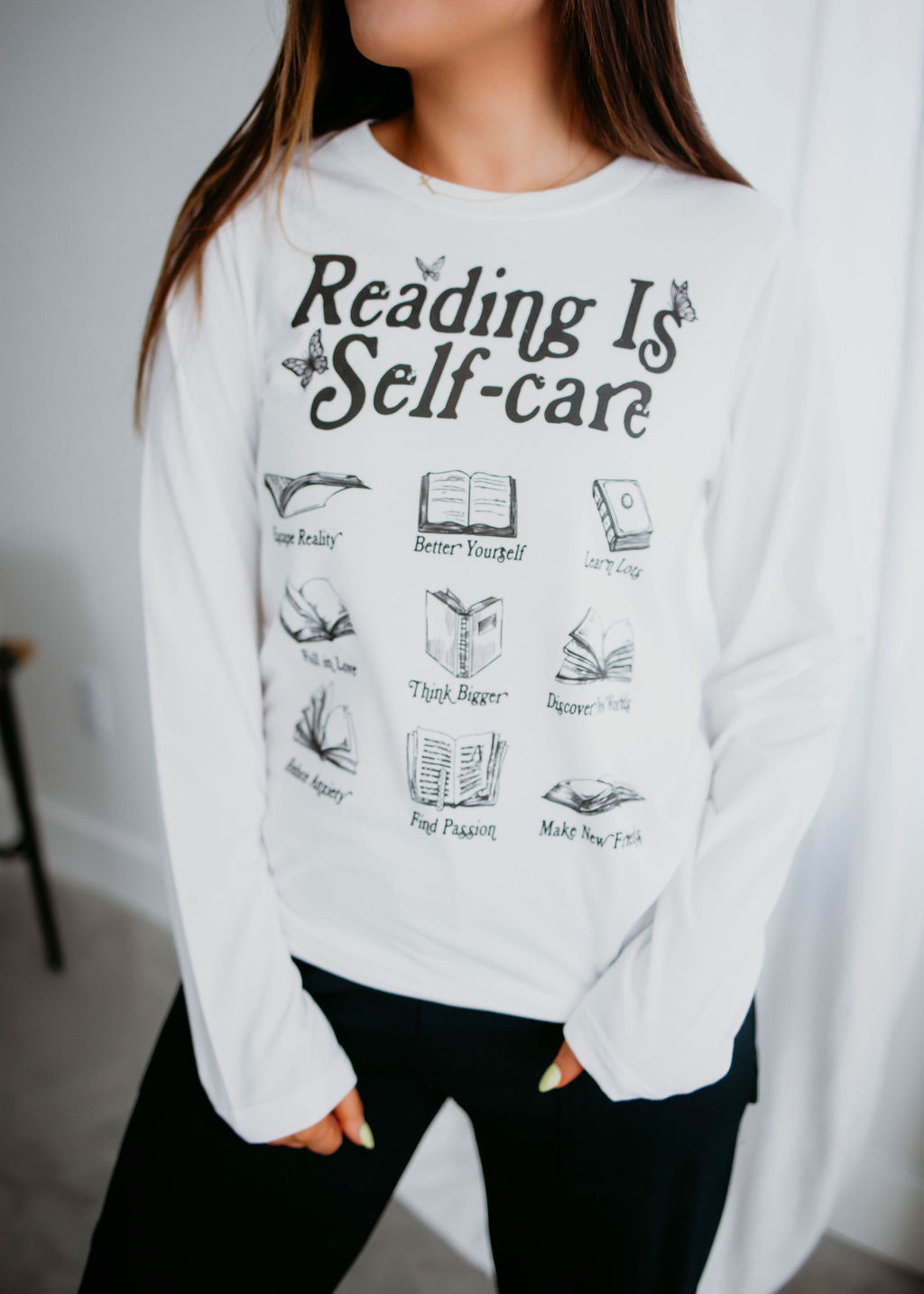 Reading is Self Care Long Sleeve Top