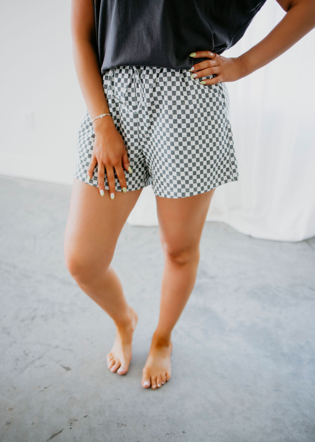 Lee Checkered Knit Shorts