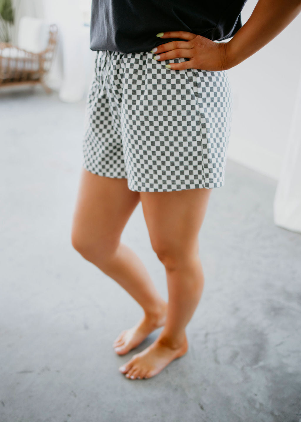 Lee Checkered Knit Shorts