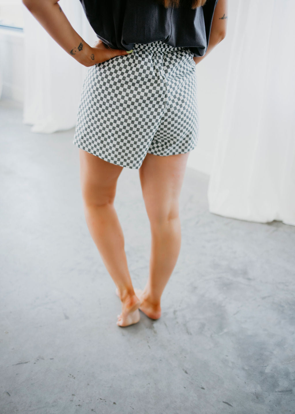 Lee Checkered Knit Shorts