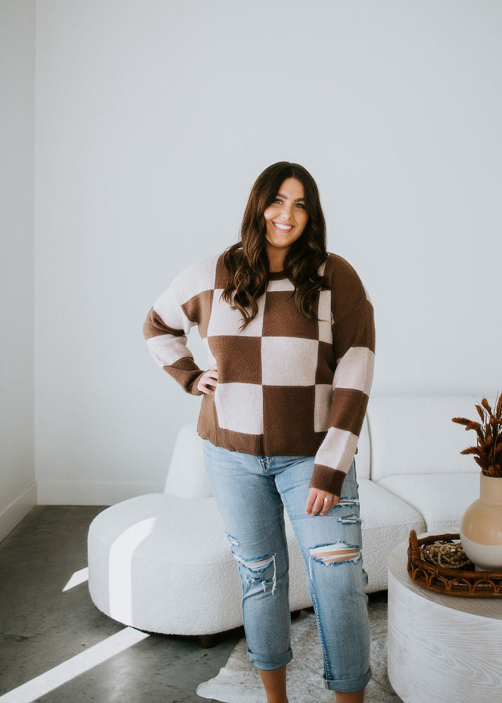 Stasie Checkered Sweater