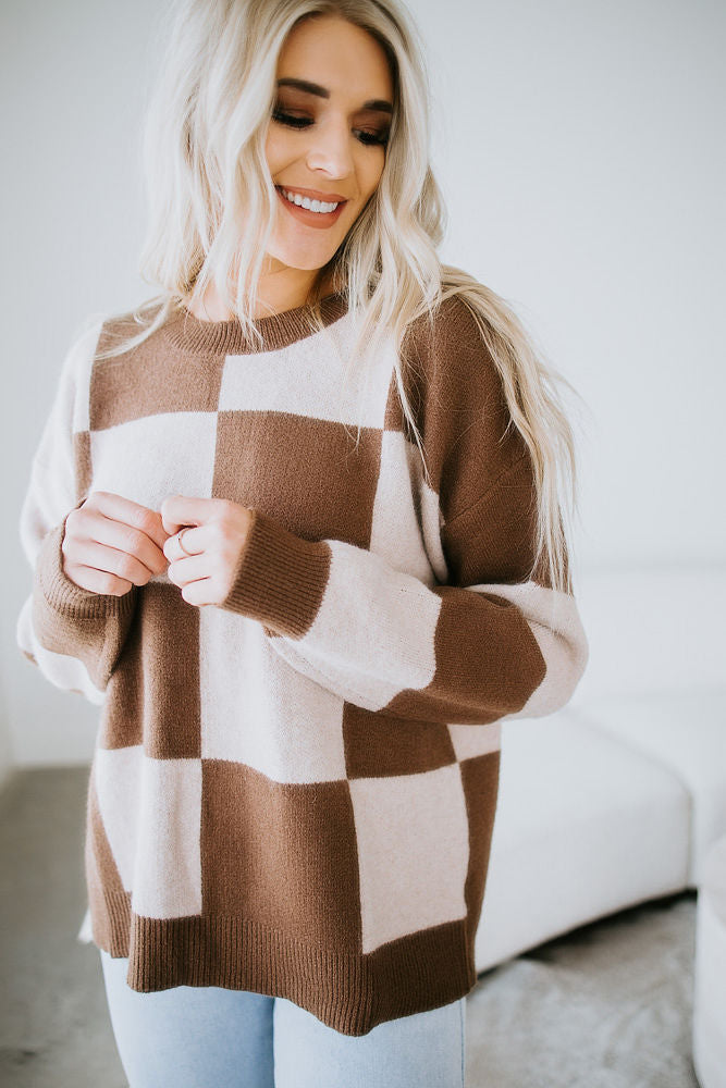 image of Stasie Checkered Sweater