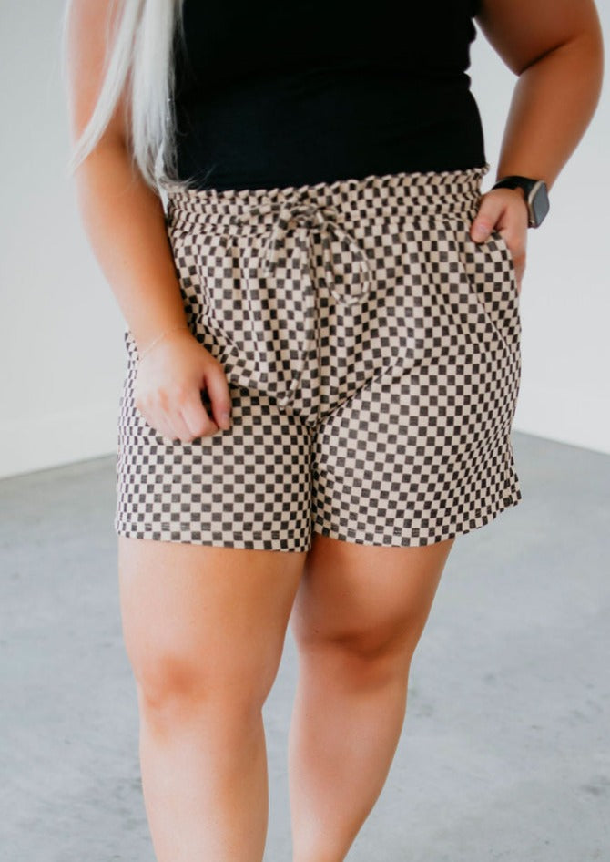 Lee Checkered Knit Shorts