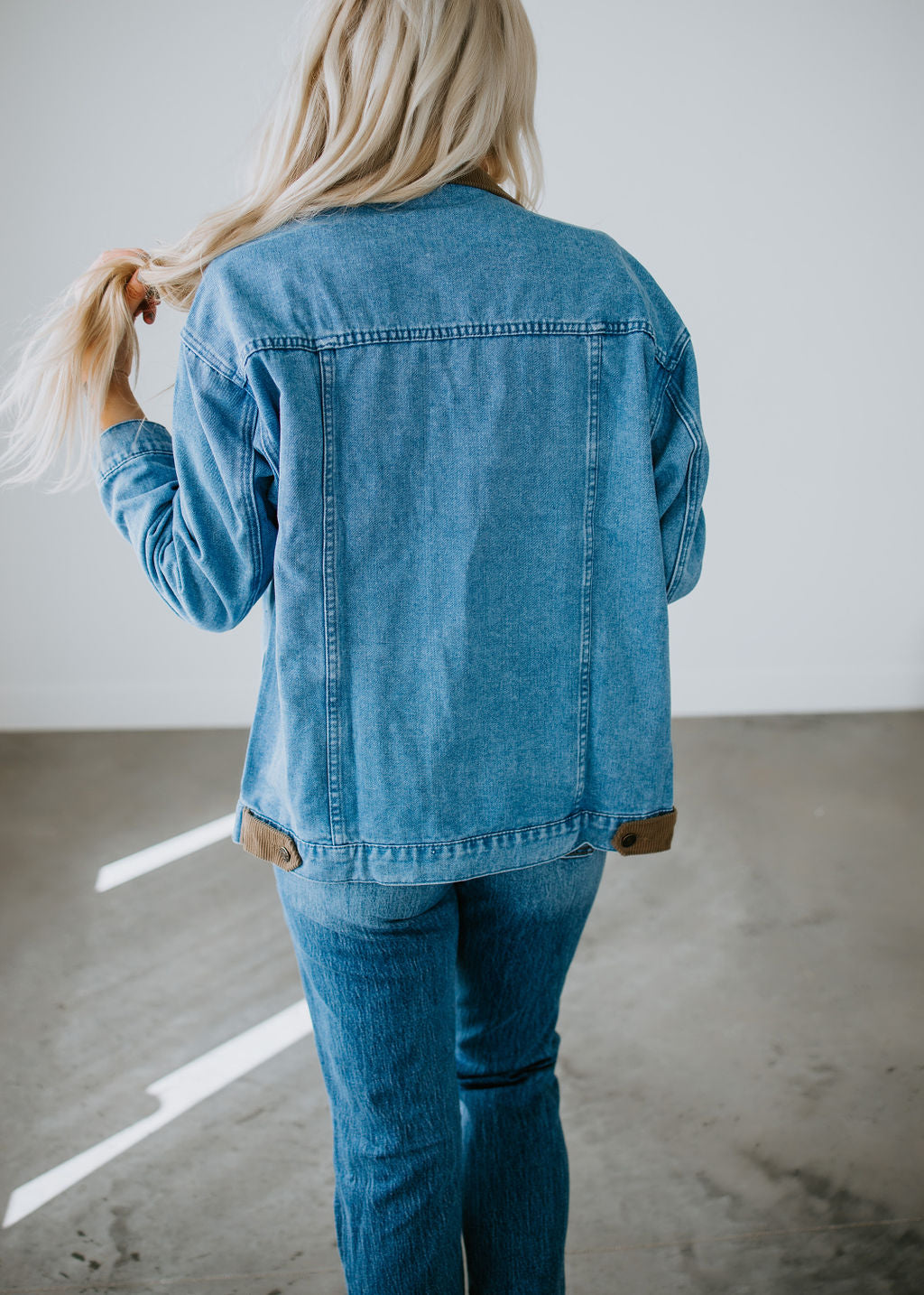 Dean Corduroy Collar Denim Jacket