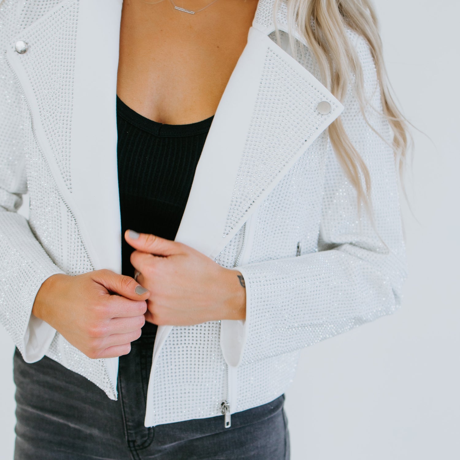 Bethanee Studded Moto Jacket