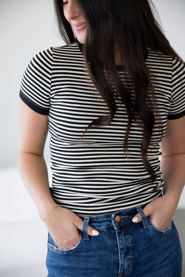 Kelli Striped Baby Tee