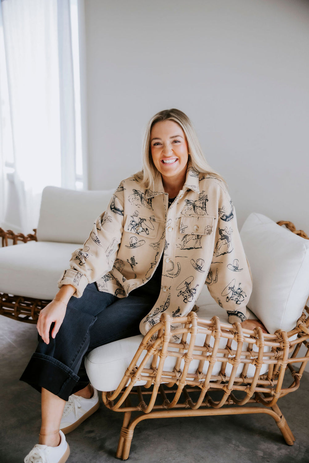 Bindie Western Print Shacket