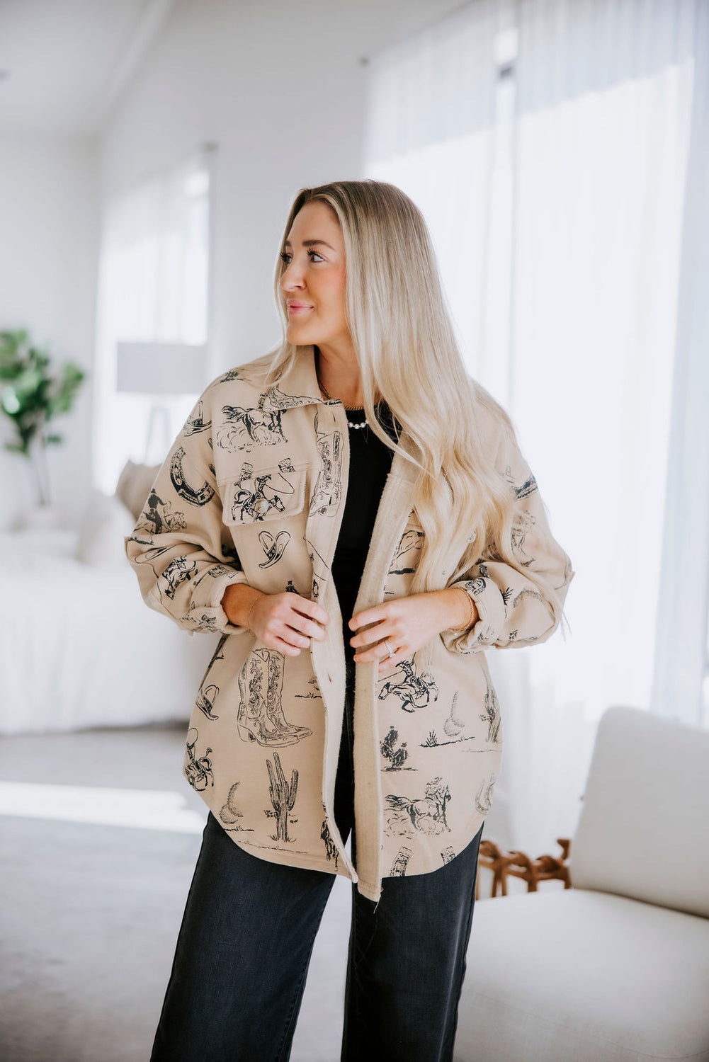Bindie Western Print Shacket