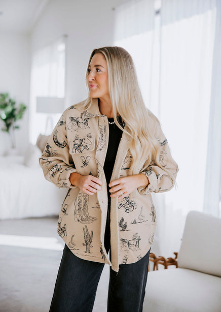 Bindie Western Print Shacket product view