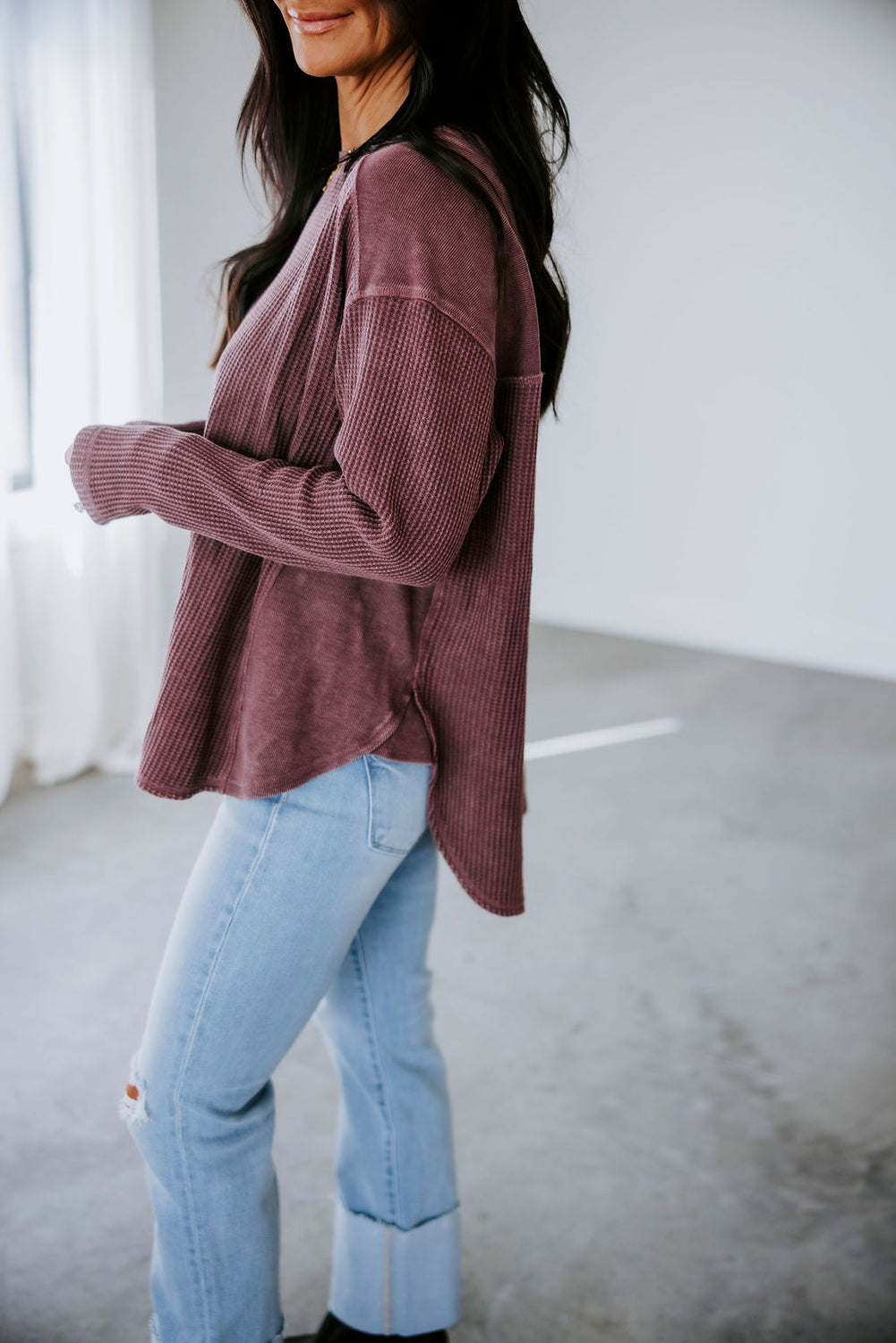 Riggs Oversized Waffle Knit Top