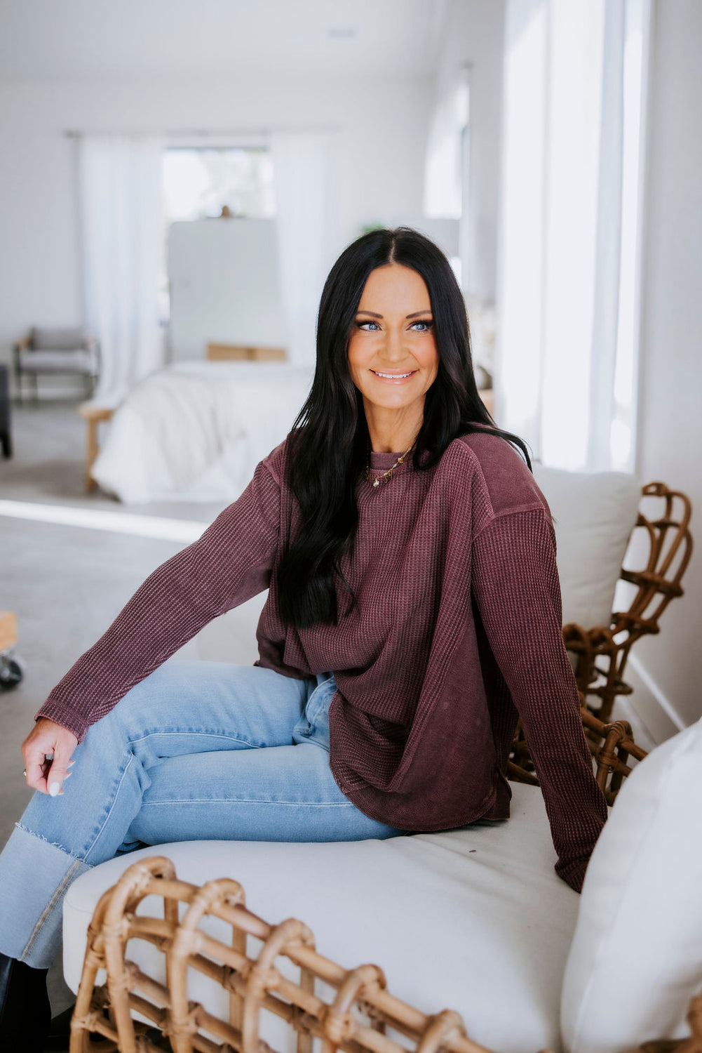 Riggs Oversized Waffle Knit Top