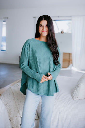 Riggs Oversized Waffle Knit Top