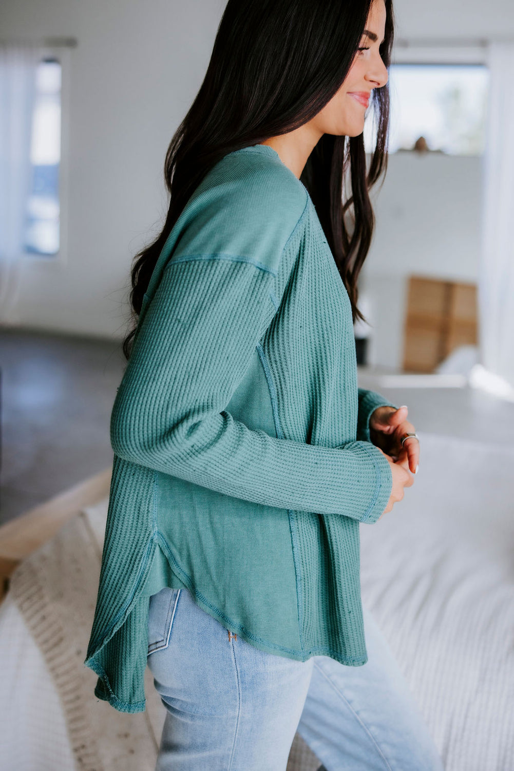 Riggs Oversized Waffle Knit Top