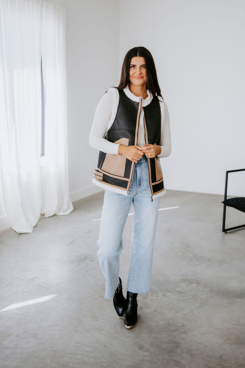 Charles Faux Leather Vest