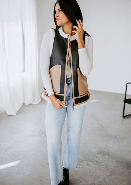 Charles Faux Leather Vest product view