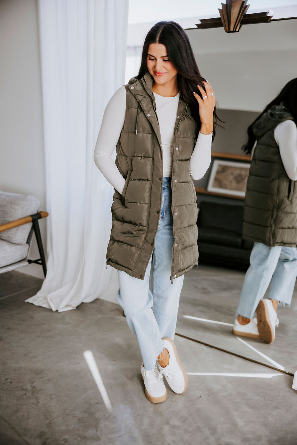 Peyton Hooded Puffer Vest