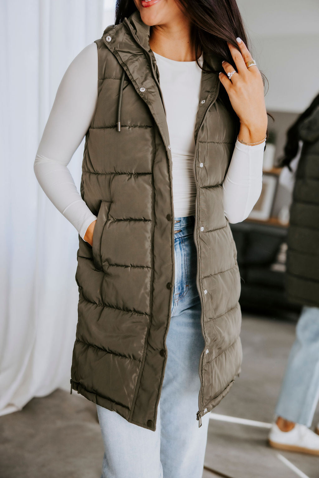 image of Peyton Hooded Puffer Vest