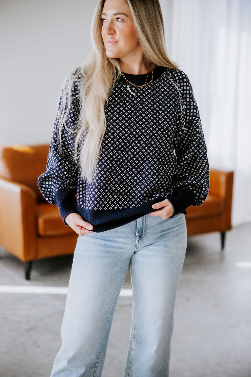 Hendrix Diamond Knit Sweater