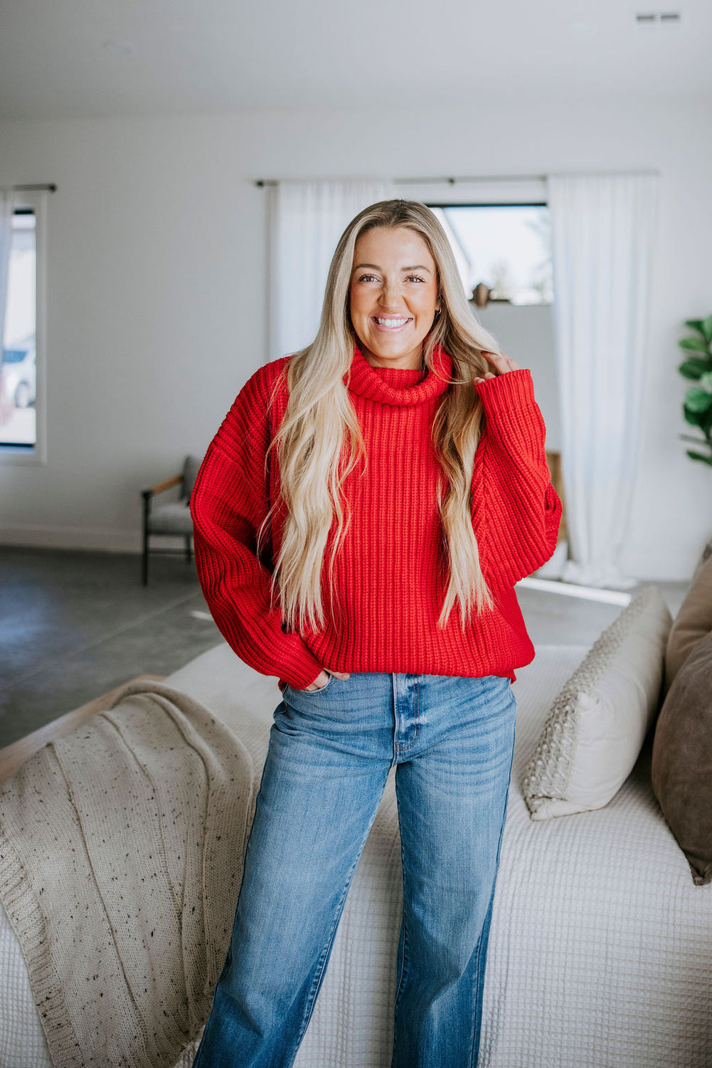 Amherst Funnel Neck Sweater by Lily and Lottie