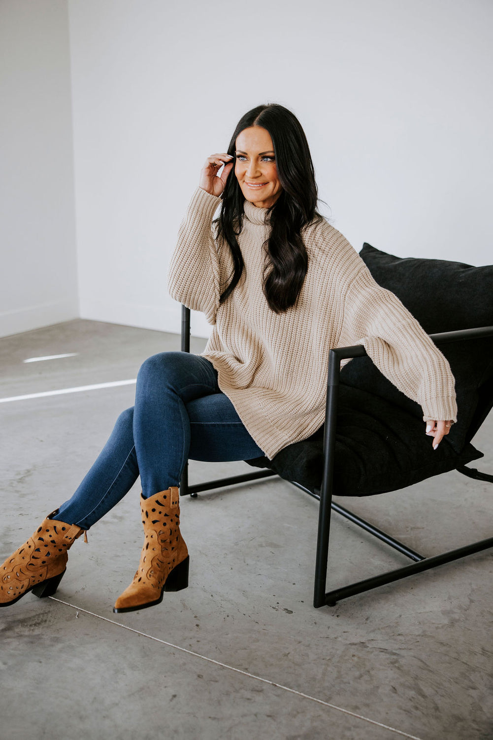 Amherst Funnel Neck Sweater by Lily and Lottie