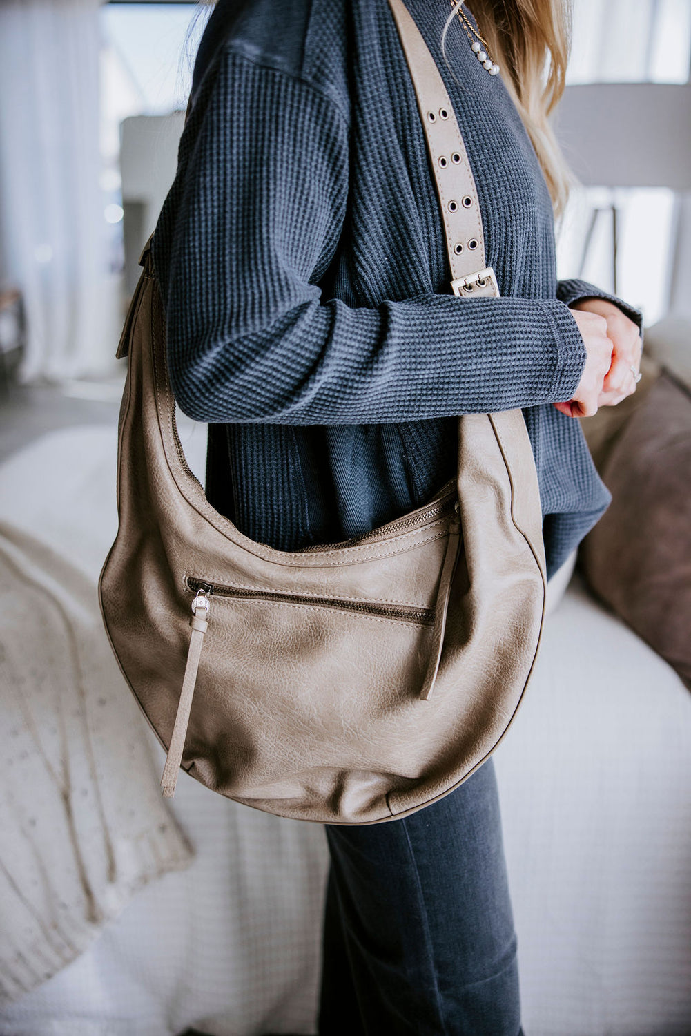 Nadia Buckle Hobo Bag